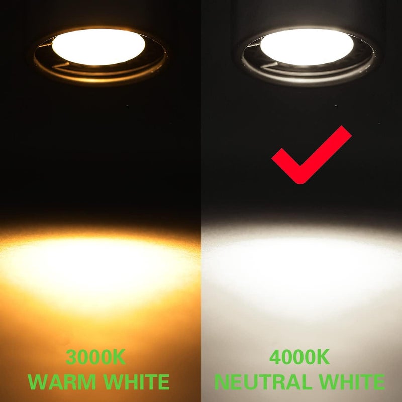 INTWELL 12 Pack LED Track Light Heads,7W H Type Track Lighting Heads for Ceiling Spotlight Wall Art Exhibition Lighting,Kitchen,Accent Task 4000K Neutral White 36°Angle Black Track (Black) - Image 5